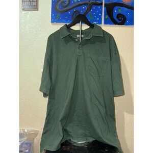 Duluth Trading Company Dark Green Longtail Pocket Polo Short Sleeve Size X Large